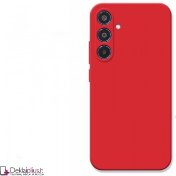 Liquid Air silikoninis raudonas dėklas - su kameros apsauga (Samsung Galaxy M55 5G)